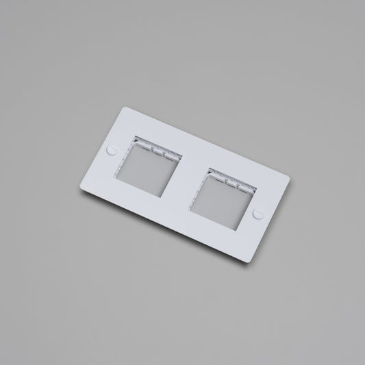 2G WALL PLATE / HORIZONTAL / NO INFILLS / WHITE