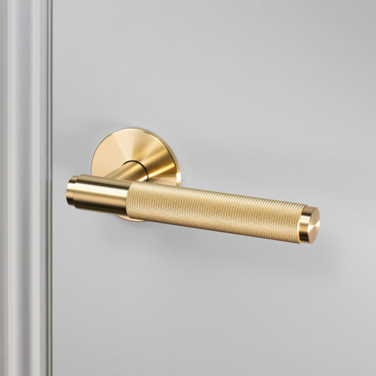 FIXED DOOR HANDLE / SINGLE-SIDED / CROSS / BRASS