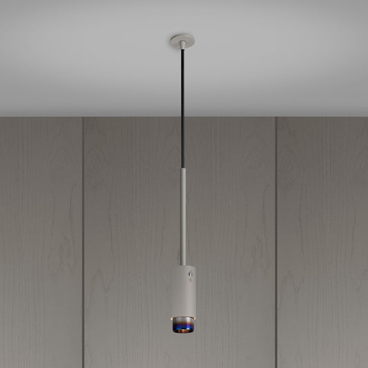 EXHAUST PENDANT / LINEAR  / STONE / BURNT STEEL