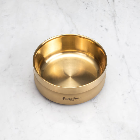 DOG BOWL / LARGE / BRASS