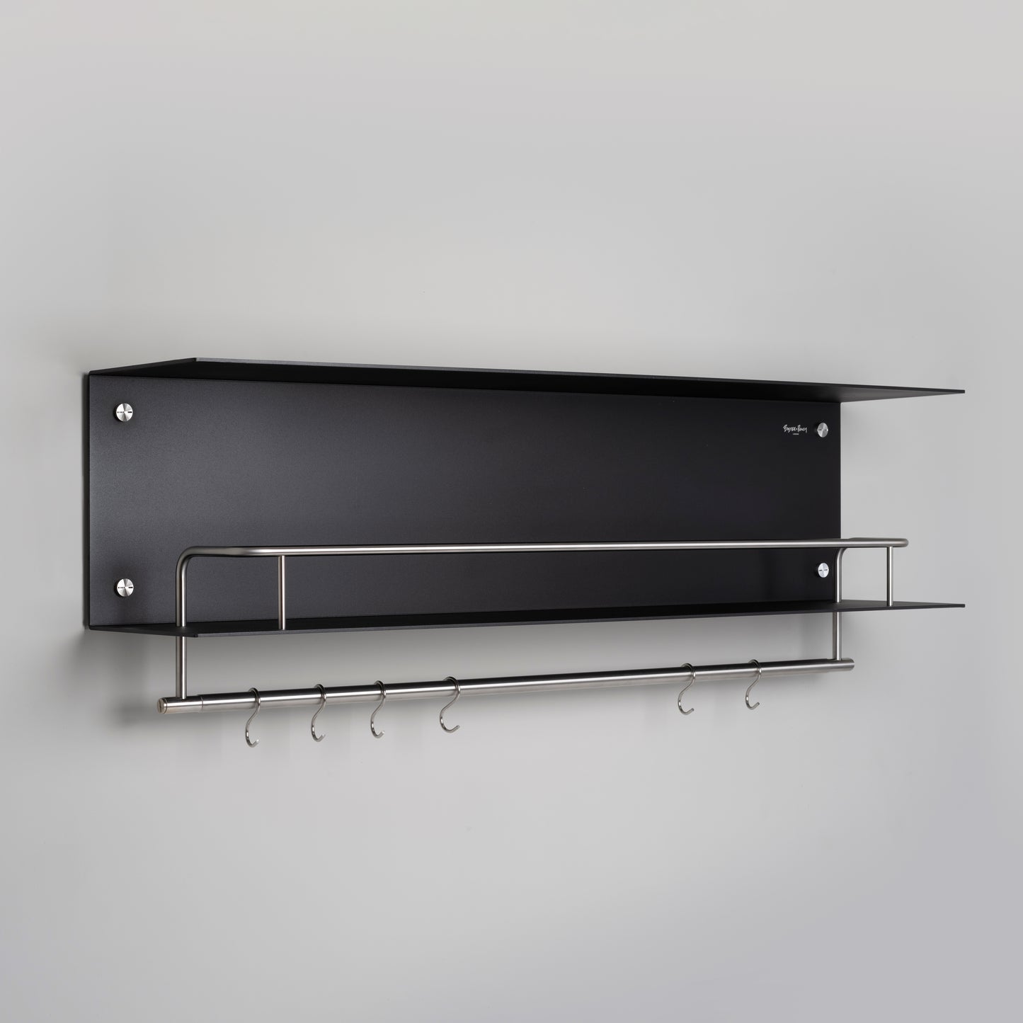 KITCHEN SHELF / HANGER / BLACK / STEEL