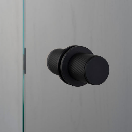FIXED DOOR KNOB / DOUBLE-SIDED / LINEAR / WELDERS BLACK