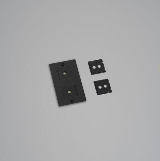2G WANDPLATTE / VERTIKAL / MIT FÜLLUNGEN / SCHWARZ