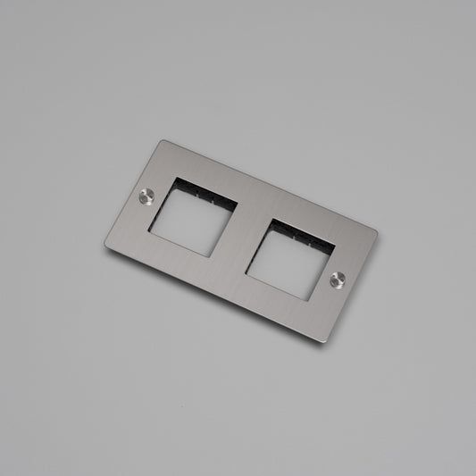 2G-WANDPLATTE / HORIZONTAL / OHNE FÜLLUNGEN / STAHL