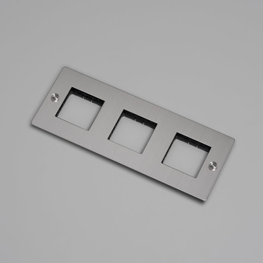 3G-WANDPLATTE / HORIZONTAL / KEINE FÜLLUNGEN / STAHL