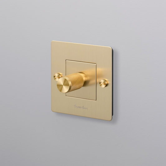 EU 1G DIMMER / 100W LED / 2 WAY / BRASS