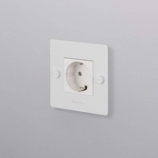 EU 1G SOCKET / SCHUKO TYPE F / WHITE