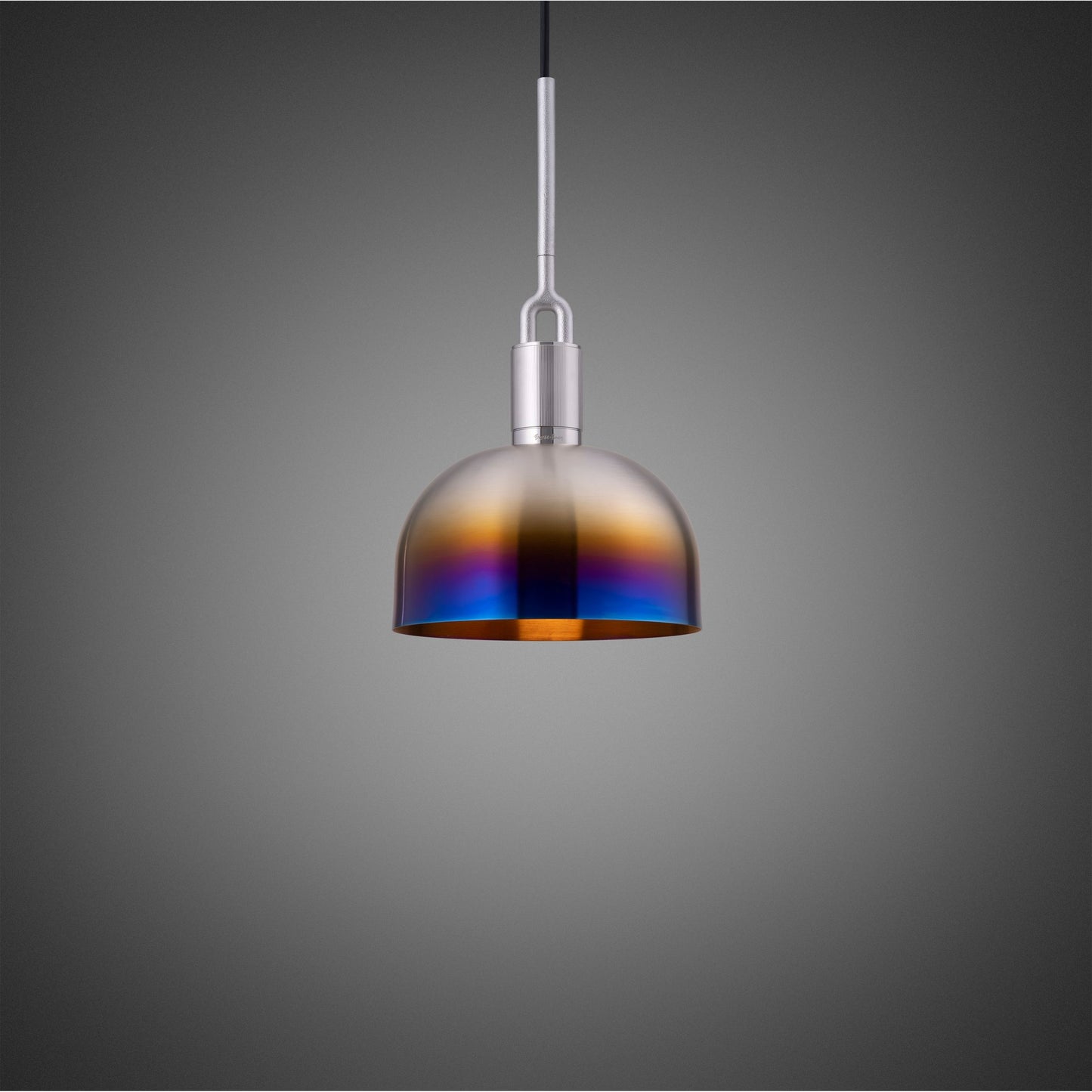 FORKED PENDANT / SHADE / MEDIUM / BURNT STEEL