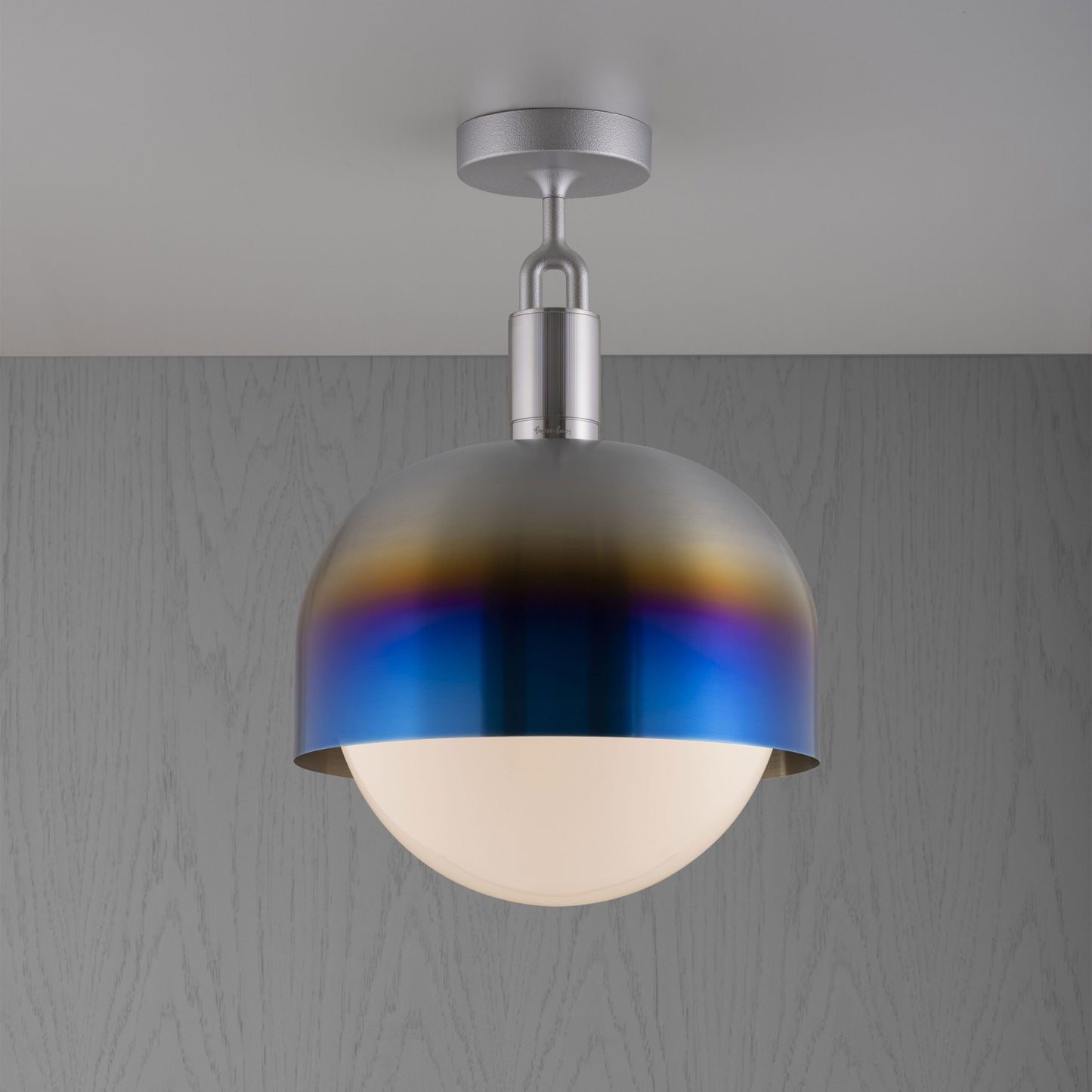 GABELDECKE / SCHIRM / GLOBUS / OPAL / GROSS / VERBRENNERTER STAHL