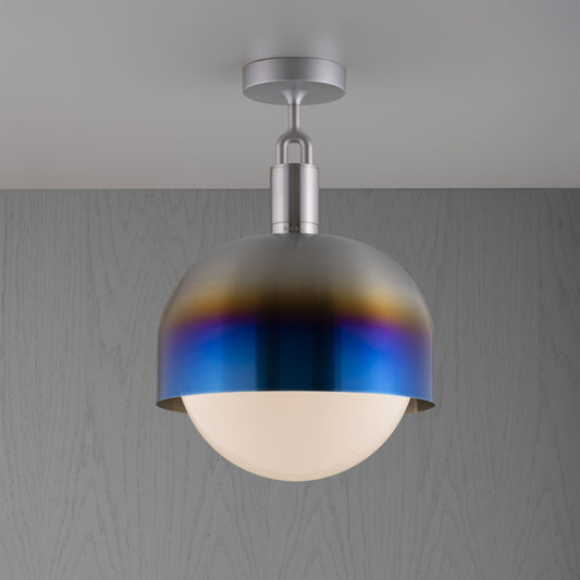 GABELDECKE / SCHIRM / GLOBUS / OPAL / GROSS / VERBRENNERTER STAHL