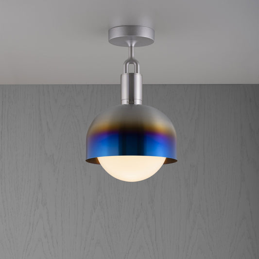 GABELDECKE / SCHIRM / GLOBUS / OPAL / MITTEL / VERBRENNERTER STAHL