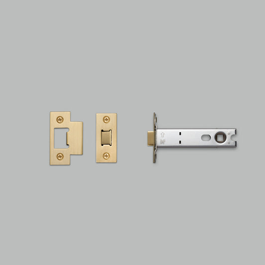 TUBULAR LATCH / DOOR KNOB / 82MM / BRASS